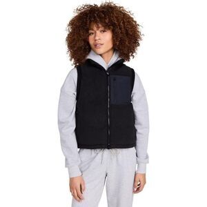 Sweaty Betty Venture Padded Fleece Gilet Vest Size Large Black Navy $168